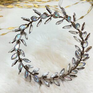 Metal Beaded Wreath Ornament Candle Decor